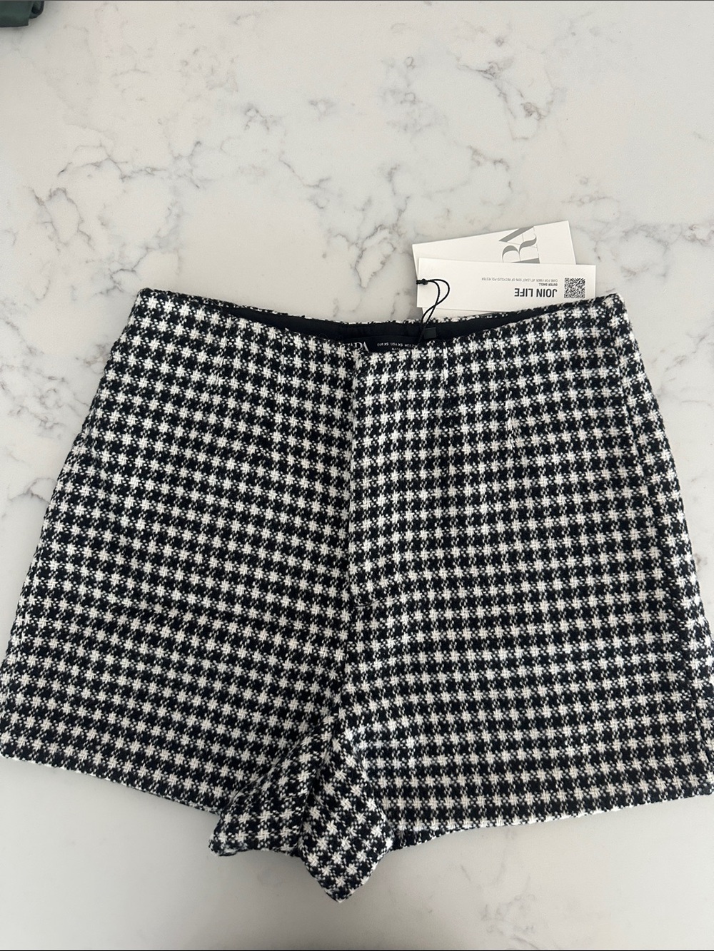 NWT Zara Houndstooth Shorts